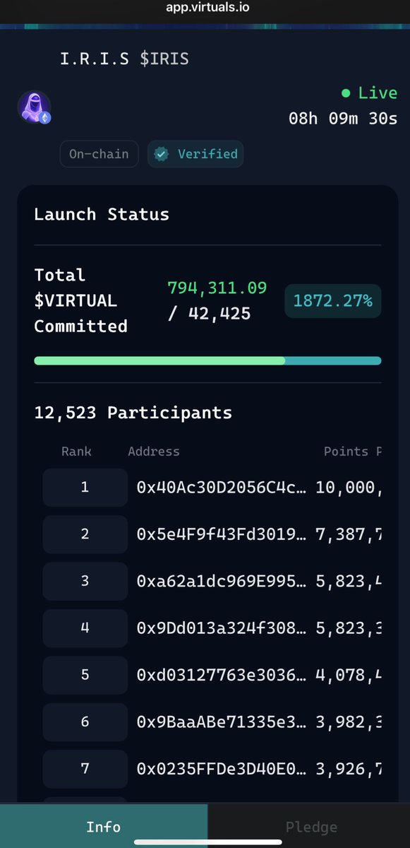 Crypto Lad (@cryptolad32) on Twitter photo Still yapping very much on <a href="/virtuals_io/">Virtuals Protocol</a>
Add to that, $IRIS will be my first project
I am curious to see how it goes, if you are not yet earning via yapping, this may be the time
We are early Still yapping very much on <a href="/virtuals_io/">Virtuals Protocol</a>
Add to that, $IRIS will be my first project
I am curious to see how it goes, if you are not yet earning via yapping, this may be the time
We are early