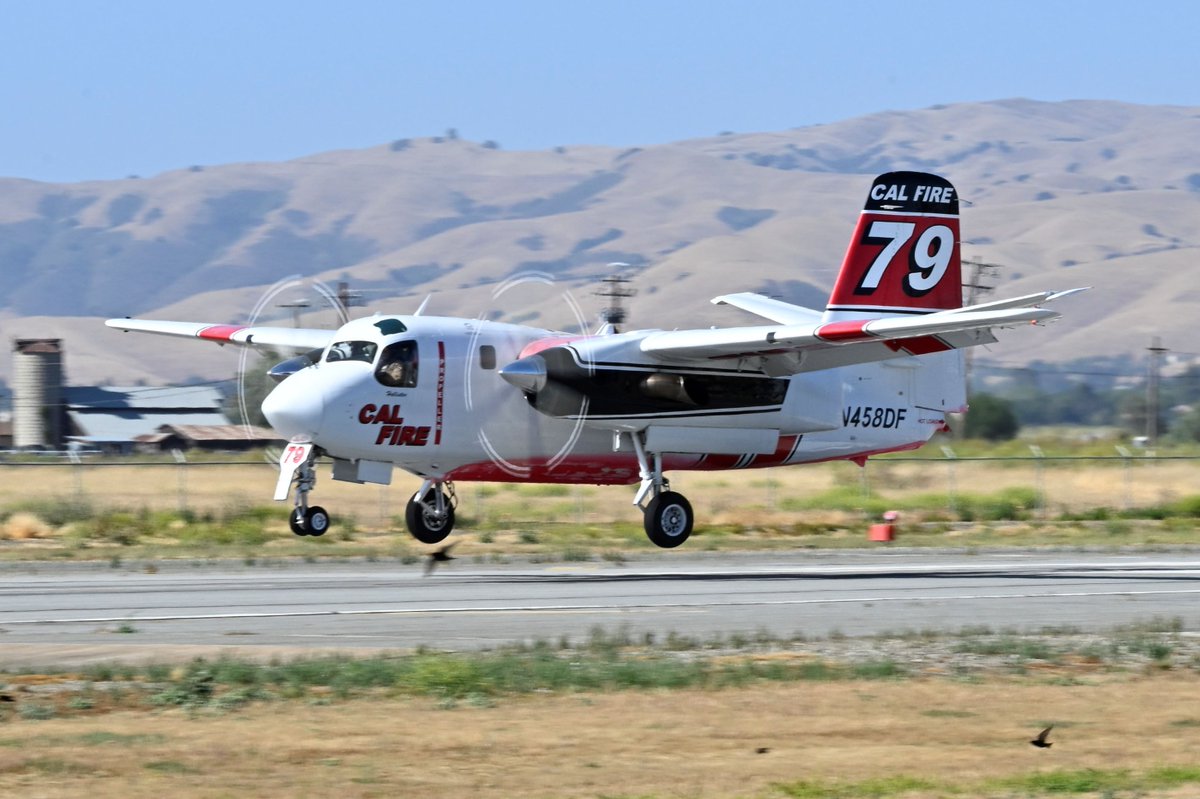 CCFOC1's tweet image. Lots of Cal Fire activity at Hollister today. Tanker 79 flew several times while I was there