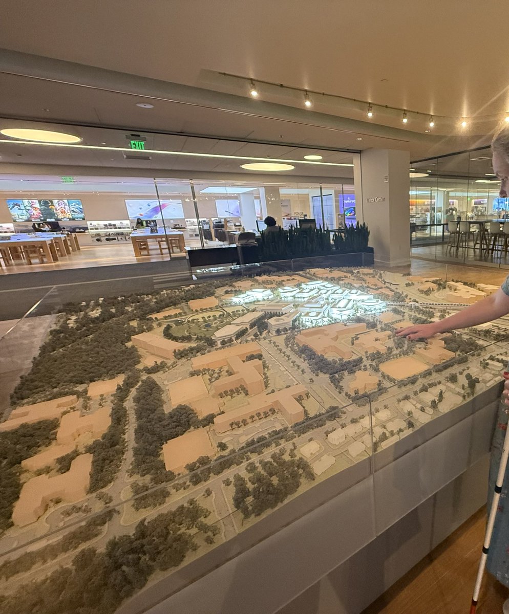 jessielorenz's tweet image. Here's another map I found on the Microsoft campus today--a 3D model of the whole site. Not built for blind visitors, but exploring it by touch gave me a rare bird's-eye view--and that rush of spatial info lighting up in my brain? Pure joy. #MicrosoftLife #A11y #TactileMaps