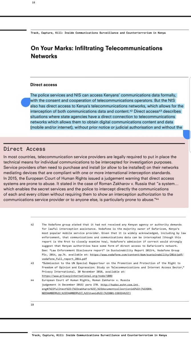 CAK &amp; Safaricom playing "It wasn't me" when they know damn well they've been giving government access to all personal digital information.

I'll leave this here. Full link to the document in the comments.
Source: Privacy International