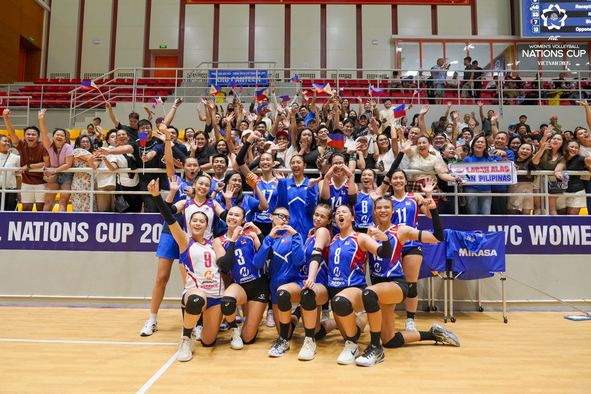 TOP 1 in Pool B 🥺🔥

Alas Pilipinas struts into the semis of the AVC Nations Cup—puso, palaban, at walang atrasan! We’re so proud of you!