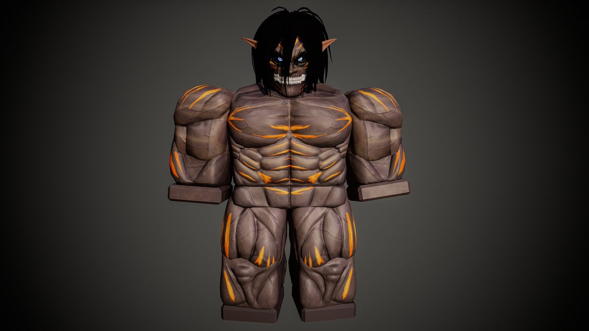 AD890D's tweet image. Eren Comm #Roblox #RobloxDev #RblxDevs #b3d #zbrush #substancepainter comms open.