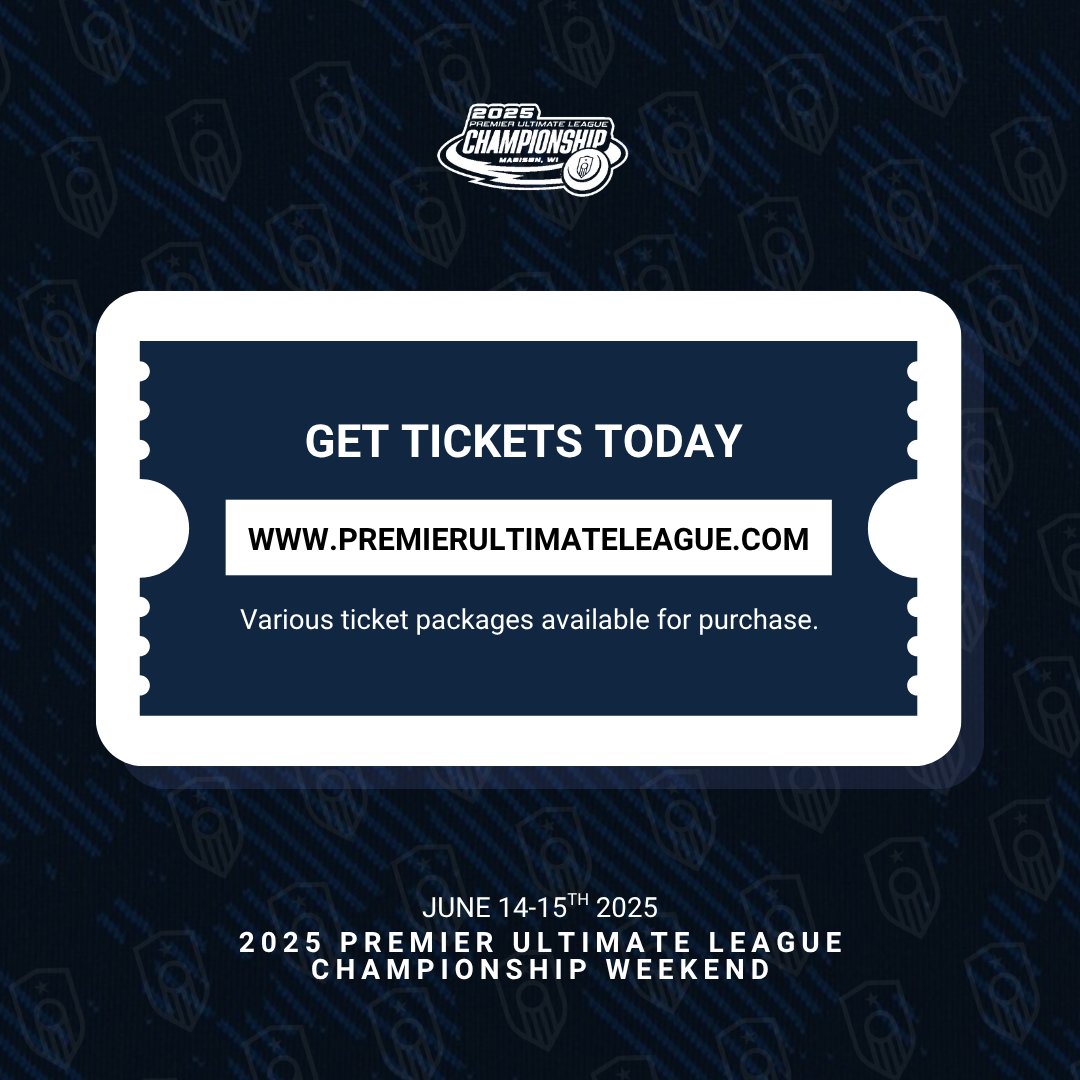 Premier Ultimate League (@premierultimate) on Twitter photo The teams are set: Will YOU be at the 2025 PUL Championship?
Tickets on sale now 🎟️ premierultimateleague.com/pul-championsh…
👥 Got a group of 10+? Email premierultimateleague@gmail.com for group rates! The teams are set: Will YOU be at the 2025 PUL Championship?
Tickets on sale now 🎟️ premierultimateleague.com/pul-championsh…
👥 Got a group of 10+? Email premierultimateleague@gmail.com for group rates!