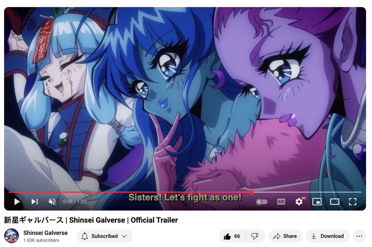 ofc the <a href="/GalverseAnime/">新星 🌠 Shinsei Galverse</a> trailer has iconic vintage yellow subtitles on youtube