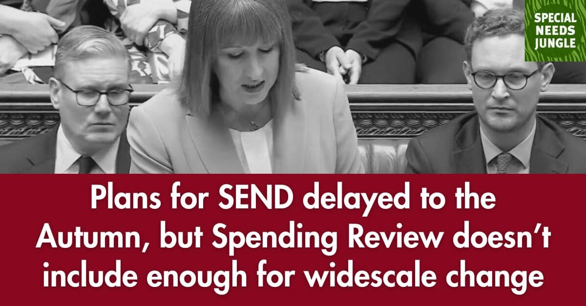 Special Needs Jungle (@spcialndsjungle) on Twitter photo NEW POST: After the excitement of hitting 100K signatures, today we examine Spending Review education cash. It was revealed SEND plans will now come in a wider Schools White Paper this autumn. <a href="/TaniaLT/">Tania Tirraoro FRSA - Special Needs Jungle</a> <a href="/CaptainK77/">Matthew Keer</a> share some thoughts specialneedsjungle.com/plans-send-del… NEW POST: After the excitement of hitting 100K signatures, today we examine Spending Review education cash. It was revealed SEND plans will now come in a wider Schools White Paper this autumn. <a href="/TaniaLT/">Tania Tirraoro FRSA - Special Needs Jungle</a> <a href="/CaptainK77/">Matthew Keer</a> share some thoughts specialneedsjungle.com/plans-send-del…