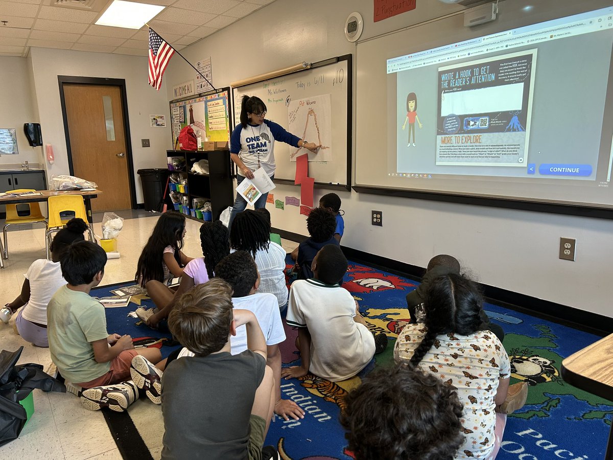 LitWhittEd's tweet image. 🔥 Our young authors at Title I Camp HB3 have been building their narratives layer by layer with our Plot Volcano! Today, they’re crafting the hook—igniting their stories and pulling readers in. Eruption of creativity incoming! 🌋📖 #HB3Camp #WritingFun