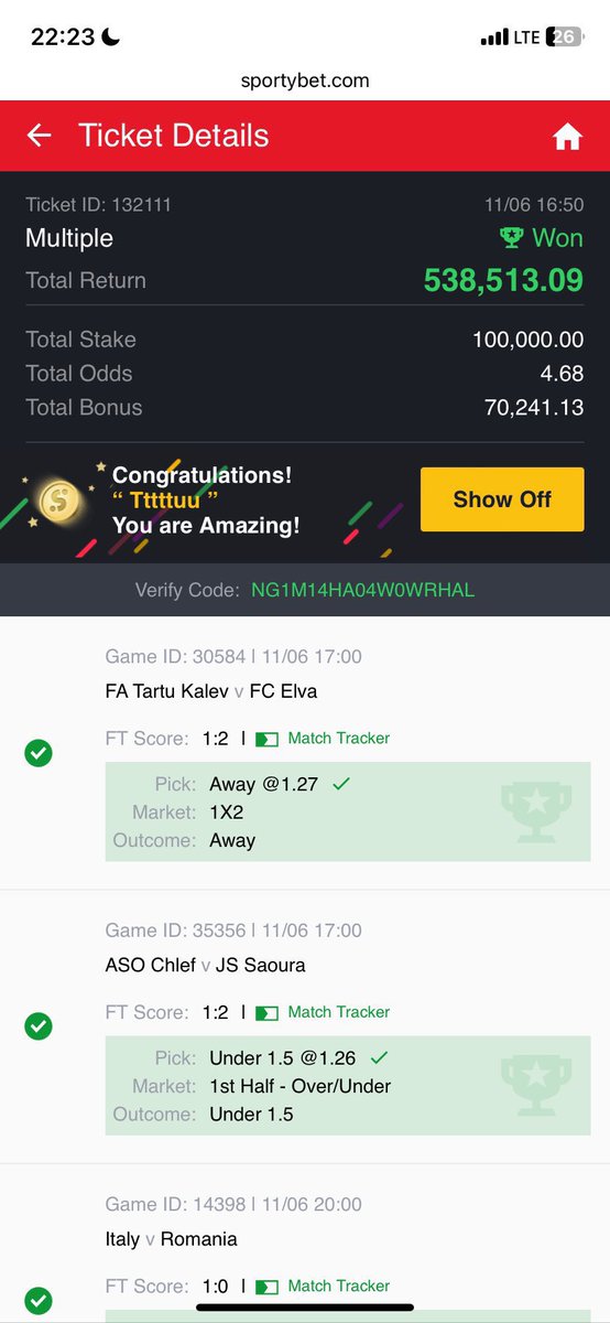 Payment after win is available for the first time. If you can stake high inbox on my WhatsApp number +234 806 430 8076