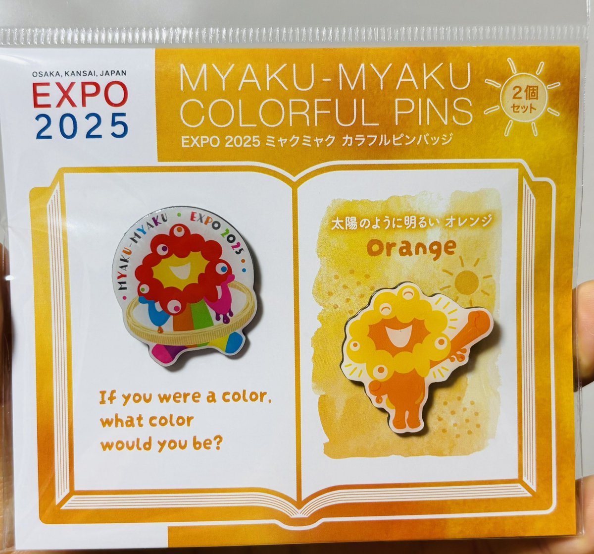 このカラフルピンバッジ可愛いなぁ。シリーズであるのかな。うちの娘