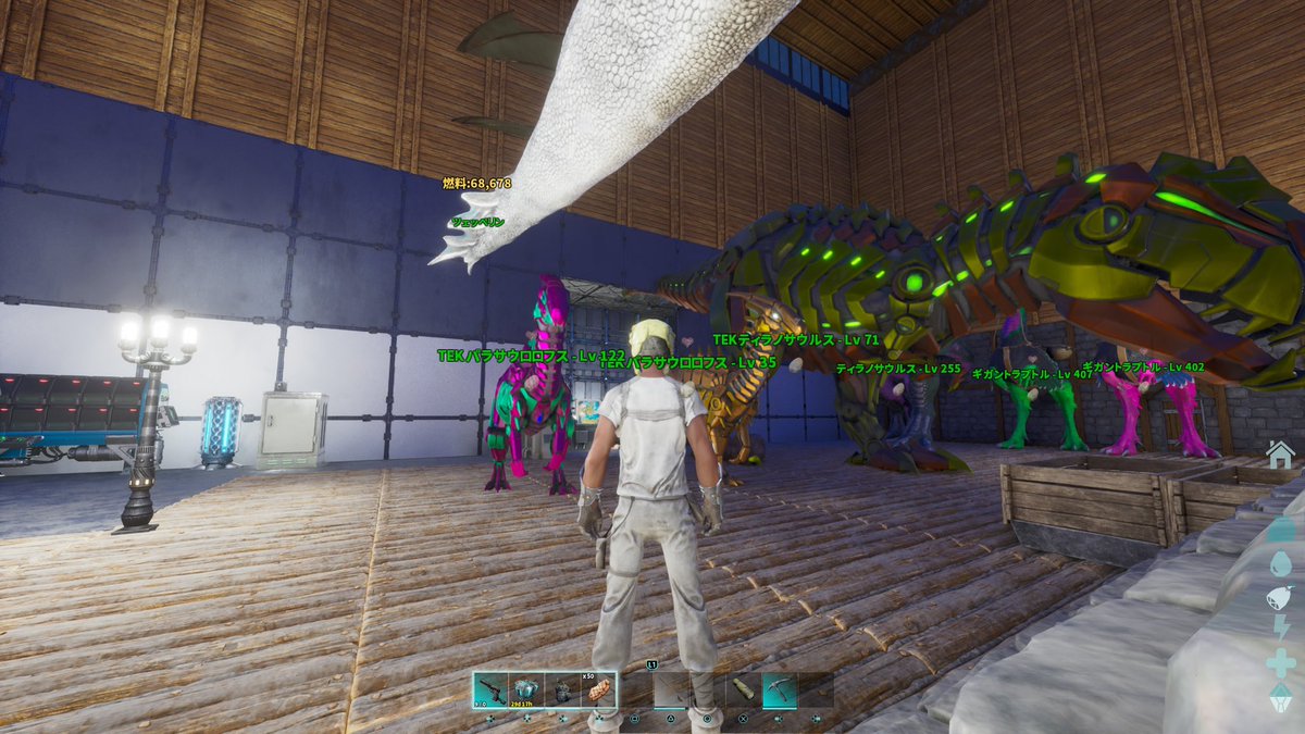 TEKパラサとティラノなんとか見つけてテイムしてきた！エクスティンクションでも全然いねぇ！