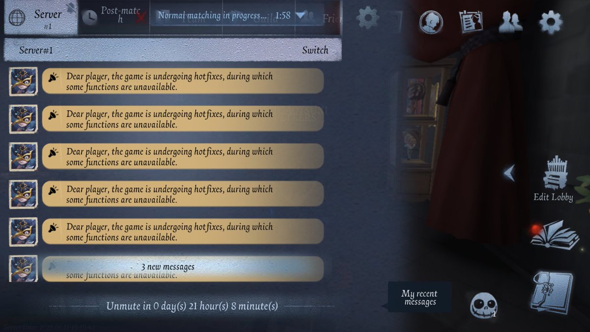 i think idv might be undergoing hotfixes but idk