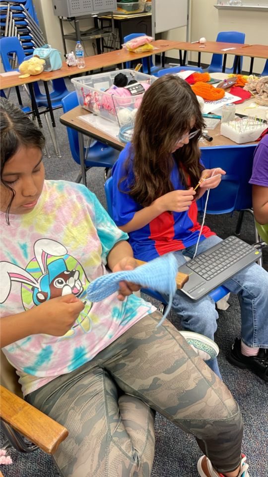 🧶✨ Enchanting Yarns and Threads is where creativity meets calm! Students are building skill &amp; style one stitch at a time. #SummerFest2025 #EnchantingYarnsAndThreads #HandsOnLearning