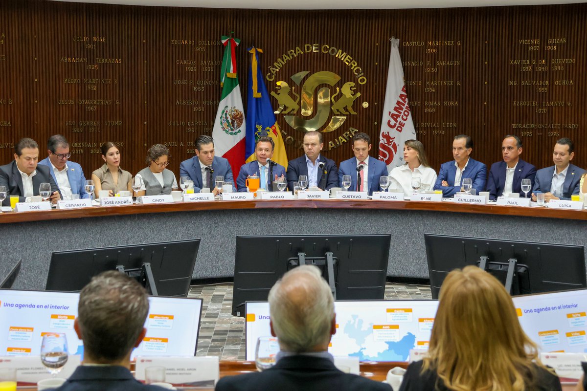 Hoy llevamos a cabo nuestra sesión ordinaria del Consejo Directivo, en la que tuvimos el honor de contar con la presencia de las personalidades clave del sector publico gubernamental de Jalisco: