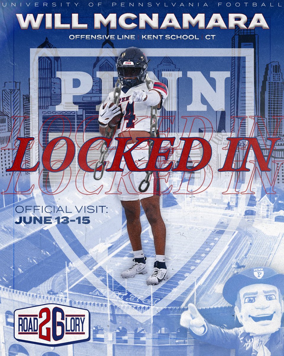Will McNamara (@will_mcnamara07) on Twitter photo Excited to go on my OV to UPenn this weekend!! Thank you <a href="/CoachPriore/">Coach P</a> and <a href="/CoachMetzler/">Kyle Metzler</a>!!
<a href="/Coach_BenMartin/">Ben Martin</a>
<a href="/730scouting/">730 Scouting</a>
<a href="/KENTct_FB/">Kent Football</a> Excited to go on my OV to UPenn this weekend!! Thank you <a href="/CoachPriore/">Coach P</a> and <a href="/CoachMetzler/">Kyle Metzler</a>!!
<a href="/Coach_BenMartin/">Ben Martin</a>
<a href="/730scouting/">730 Scouting</a>
<a href="/KENTct_FB/">Kent Football</a>