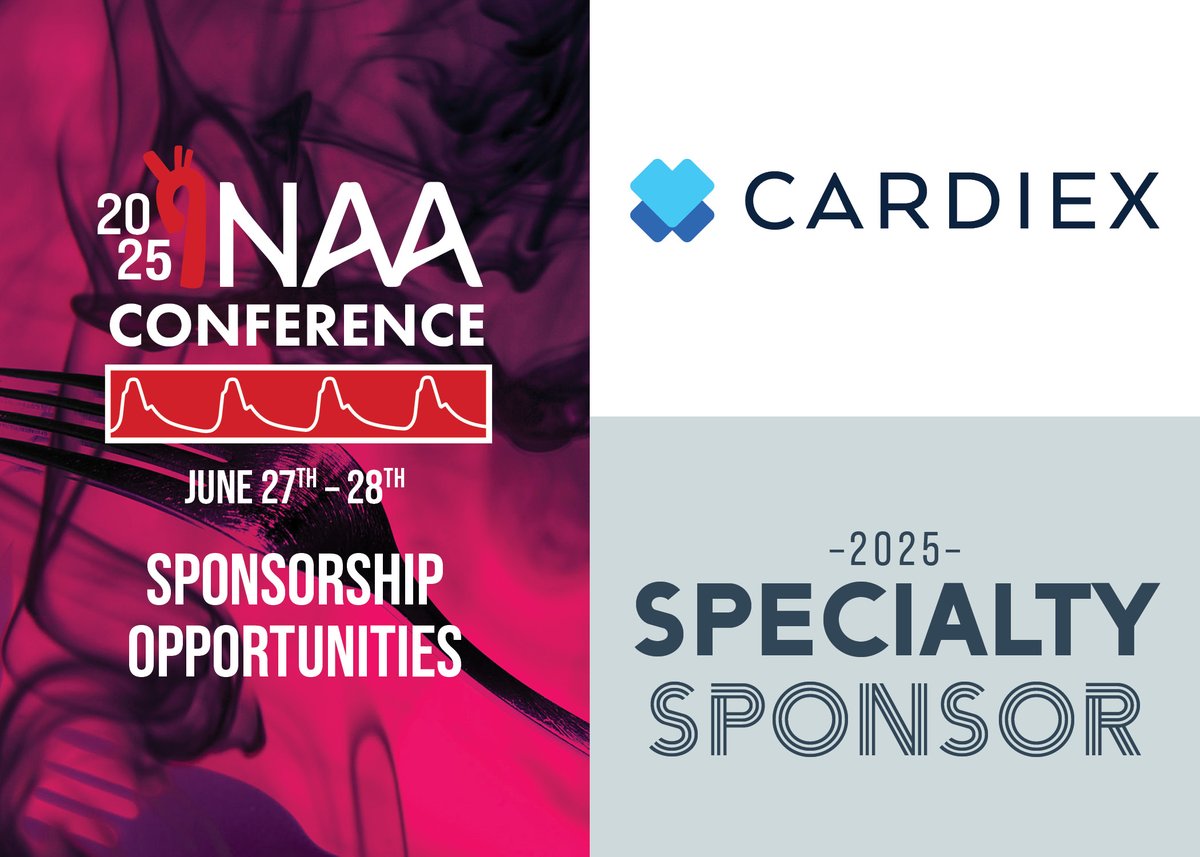 NAASociety's tweet image. Thank you to @CardiexLimited for supporting the 2025 NAA Conference as a Specialty Sponsor! We’re excited to welcome you to Philadelphia on June 27–28 for two days of science, collaboration, and innovation in arterial health. Register today: naartery.org/naa-registrati…