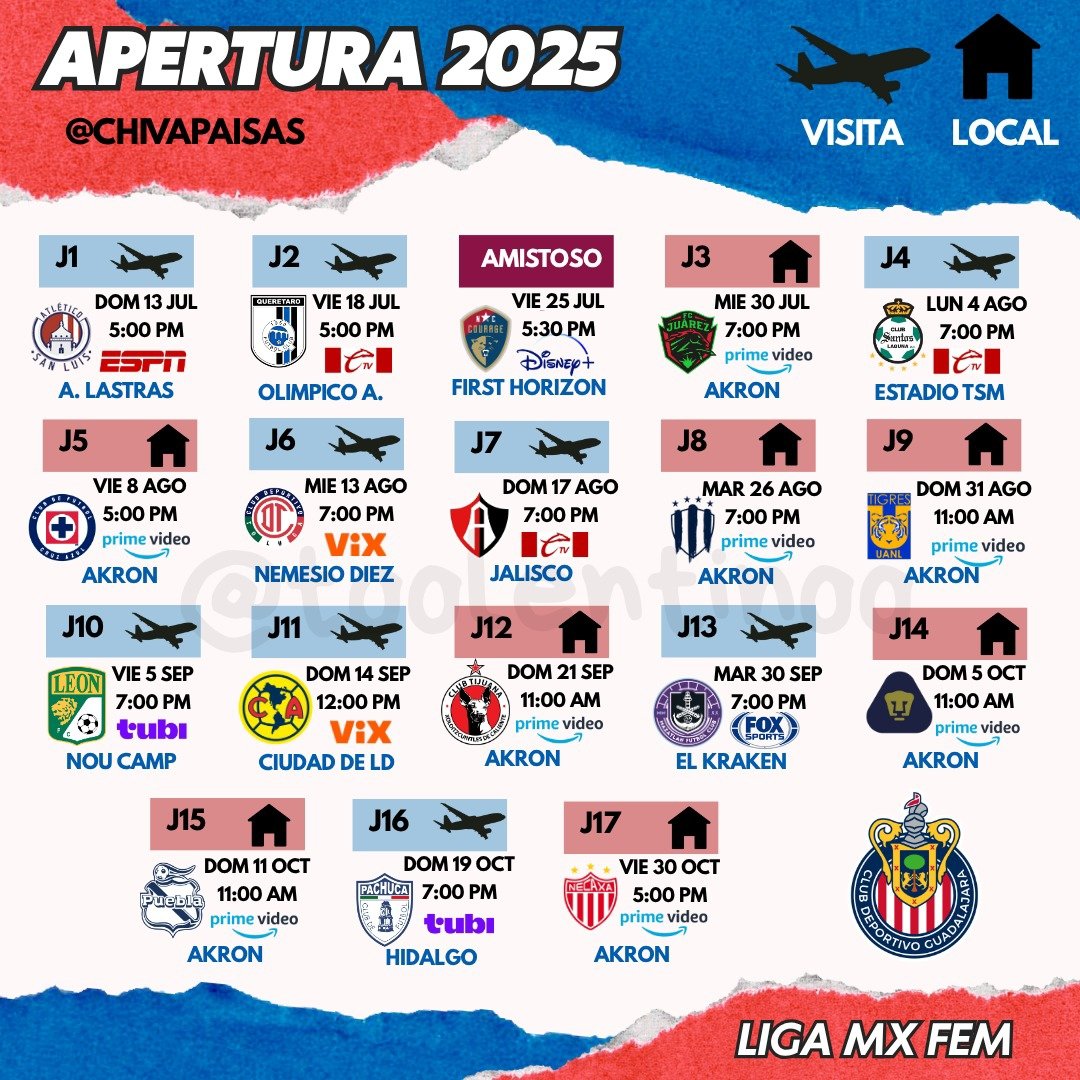 toolentinoo's tweet image. Chivahermanos, en este post les dejo el calendario de Chivas y Chivas Femenil del próximo torneo.

Incluye los partidos de liga, Leagues Cup y partidos amistosos con su posible transmisión por TV / Internet ❤️🐐

Después haré el conjunto para los que apoyamos a ambos 😌