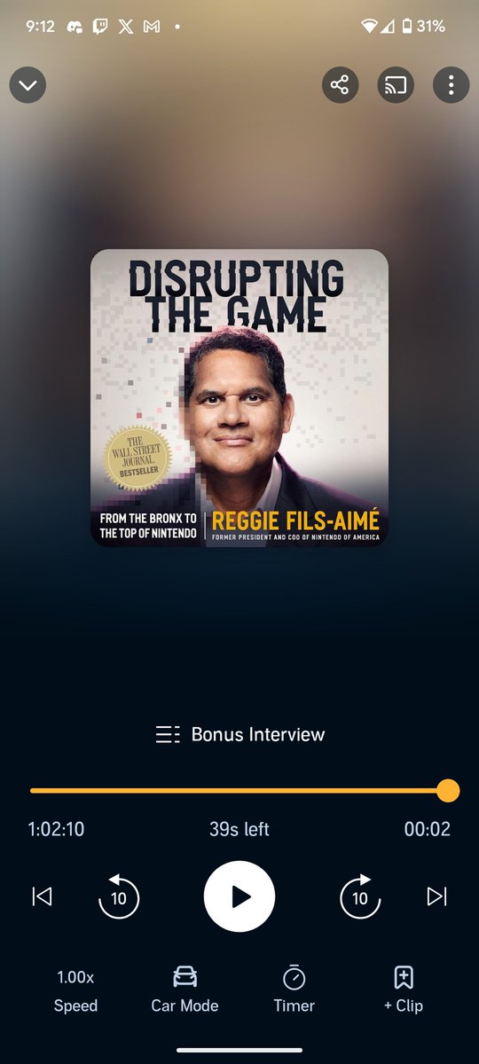 Nathaniel PeteЯ Rentrow (@jbjblaze) on Twitter photo I've finally finished <a href="/Reggie/">Reggie Fils-Aimé</a>'s #DisruptingTheGame on <a href="/audible_ca/">Audible Canada</a> and since learned so much about being resourceful and reasonable. His Bonus Interview with <a href="/geoffkeighley/">Geoff Keighley</a> was an added bonus to this audiobook. From one Nintendo fan to others, this feels like required listening. I've finally finished <a href="/Reggie/">Reggie Fils-Aimé</a>'s #DisruptingTheGame on <a href="/audible_ca/">Audible Canada</a> and since learned so much about being resourceful and reasonable. His Bonus Interview with <a href="/geoffkeighley/">Geoff Keighley</a> was an added bonus to this audiobook. From one Nintendo fan to others, this feels like required listening.