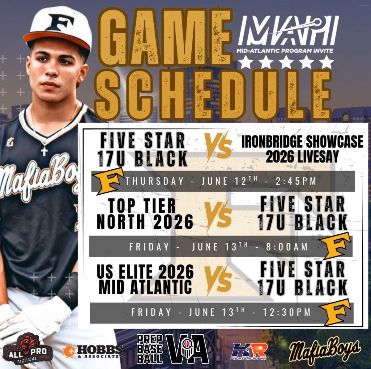 Ethan Wayman ‘27 (@e_wayman21) on Twitter photo Weekend schedule for the MAPI in Richmond. On the mound on Friday at 8am. Let’s go!
<a href="/5starnationalva/">5 Star National Virginia</a> <a href="/PrepBaseballVA/">Prep Baseball Virginia/DC</a> <a href="/coachcody757/">Coach Cody</a> <a href="/chs_demonball/">CHS Demon Baseball</a> Weekend schedule for the MAPI in Richmond. On the mound on Friday at 8am. Let’s go!
<a href="/5starnationalva/">5 Star National Virginia</a> <a href="/PrepBaseballVA/">Prep Baseball Virginia/DC</a> <a href="/coachcody757/">Coach Cody</a> <a href="/chs_demonball/">CHS Demon Baseball</a>