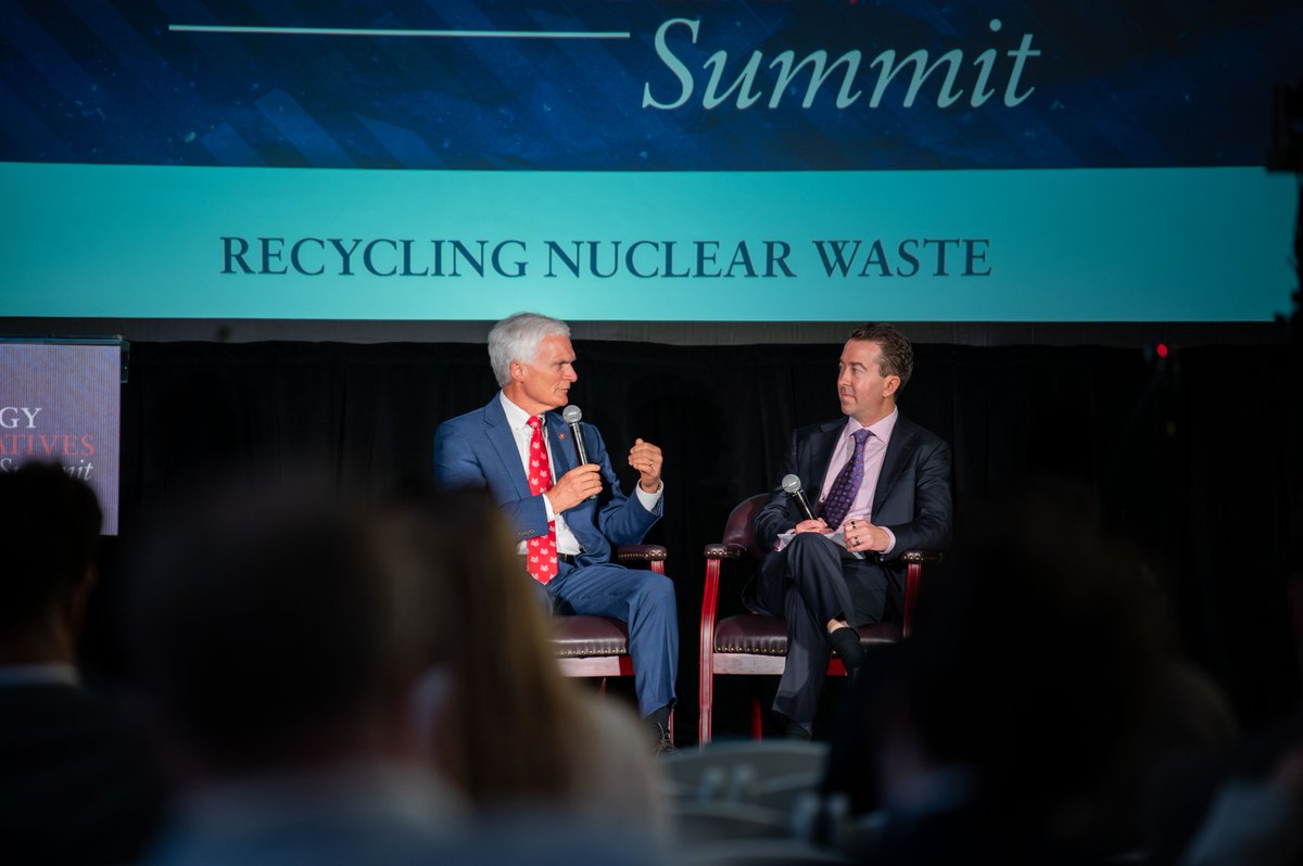 A big Thank You to <a href="/ACC_National/">American Conservation Coalition</a>, <a href="/JoinFAI/">Foundation for American Innovation 🇺🇸🚀</a>, and <a href="/AmericanAffrs/">American Affairs</a> for hosting <a href="/boblatta/">Rep. Bob Latta</a> and I for a fireside chat at the Energy Imperatives Summit, where we explored advancing American energy by rethinking used nuclear fuel. <a href="/oklo/">Oklo</a>