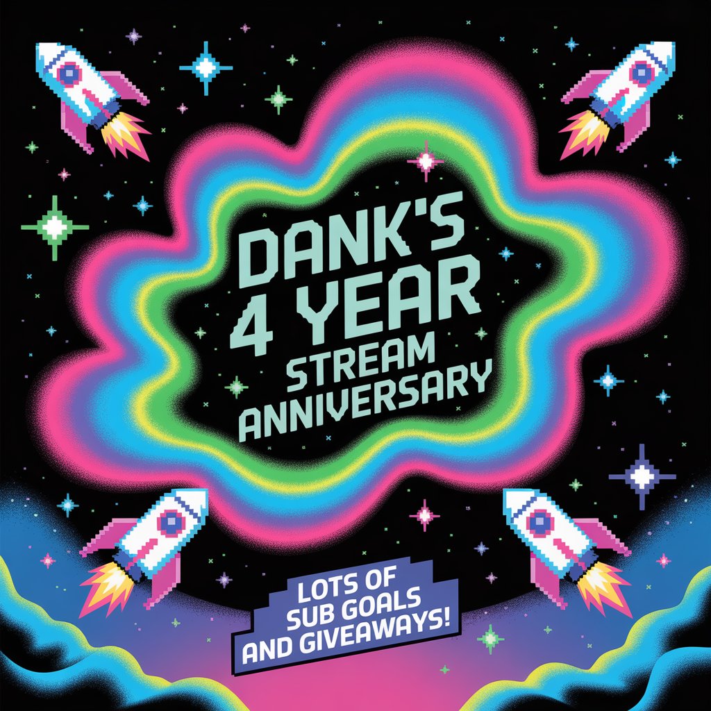 Decided to celebrate after all!

Gonna be around all day for a 12 hour stream!

Sub goals, giveaways (including FreshenUp Energy, Merch, and a Stream Deck!), games, and lots of FUN!

Come celebrate 4 crazy years of streaming with me next Friday the 20th!