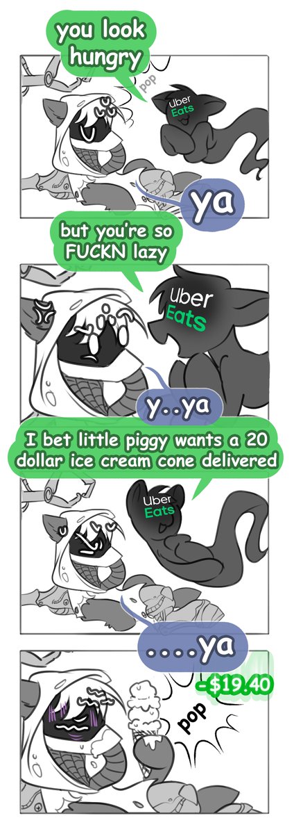 🍦💸 In the name of convenience

<a href="/UberEats/">Uber Eats</a>  why are you like this 😭 you know I want ice cream AND my money but I can not have both

#mlpfim #comic