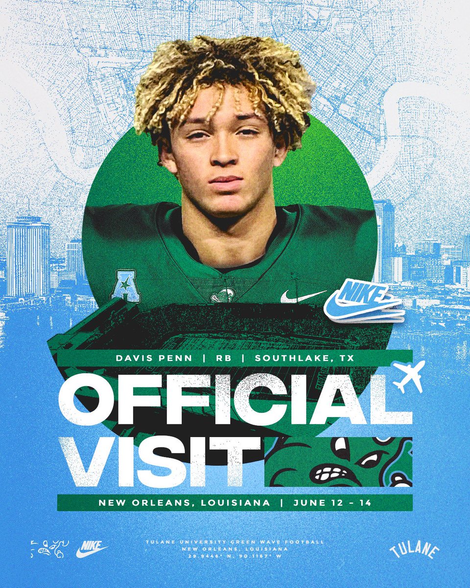 Davispenn5's tweet image. I’ll be in Uptown this weekend
@GreenWaveFB @CoachJonSumrall @coachbhays #UptownFootball #RollWave