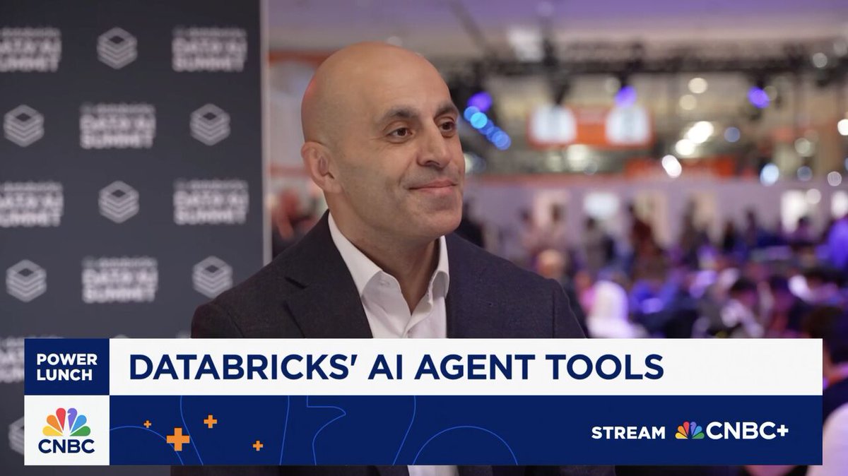 Databricks (@databricks) on Twitter photo “Agents are now creating databases. This agentic era is going to disrupt the whole database industry.”
Databricks CEO <a href="/alighodsi/">Ali Ghodsi</a> sat down with <a href="/dee_bosa/">Deirdre Bosa</a> today at #DataAISummit to discuss the database market, the Lakebase launch, and the overall AI landscape — including “Agents are now creating databases. This agentic era is going to disrupt the whole database industry.”
Databricks CEO <a href="/alighodsi/">Ali Ghodsi</a> sat down with <a href="/dee_bosa/">Deirdre Bosa</a> today at #DataAISummit to discuss the database market, the Lakebase launch, and the overall AI landscape — including