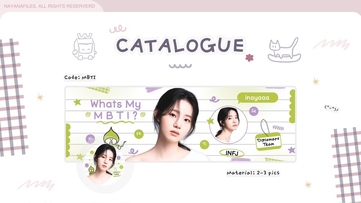 nayanafiles's tweet image. Help rt please? Thank u &amp;lt;3

Haiii kenalan yuk sama anak baru aku namanya "MBTI". Sesuai namanya, ini layout based on MBTI gitu ceritanya. Mohon bantuannya untuk mengospek ya, kalau ada kesamaan dengan punya ba lain, kasih tau aku. Anw cek ALT yuk #zonauang