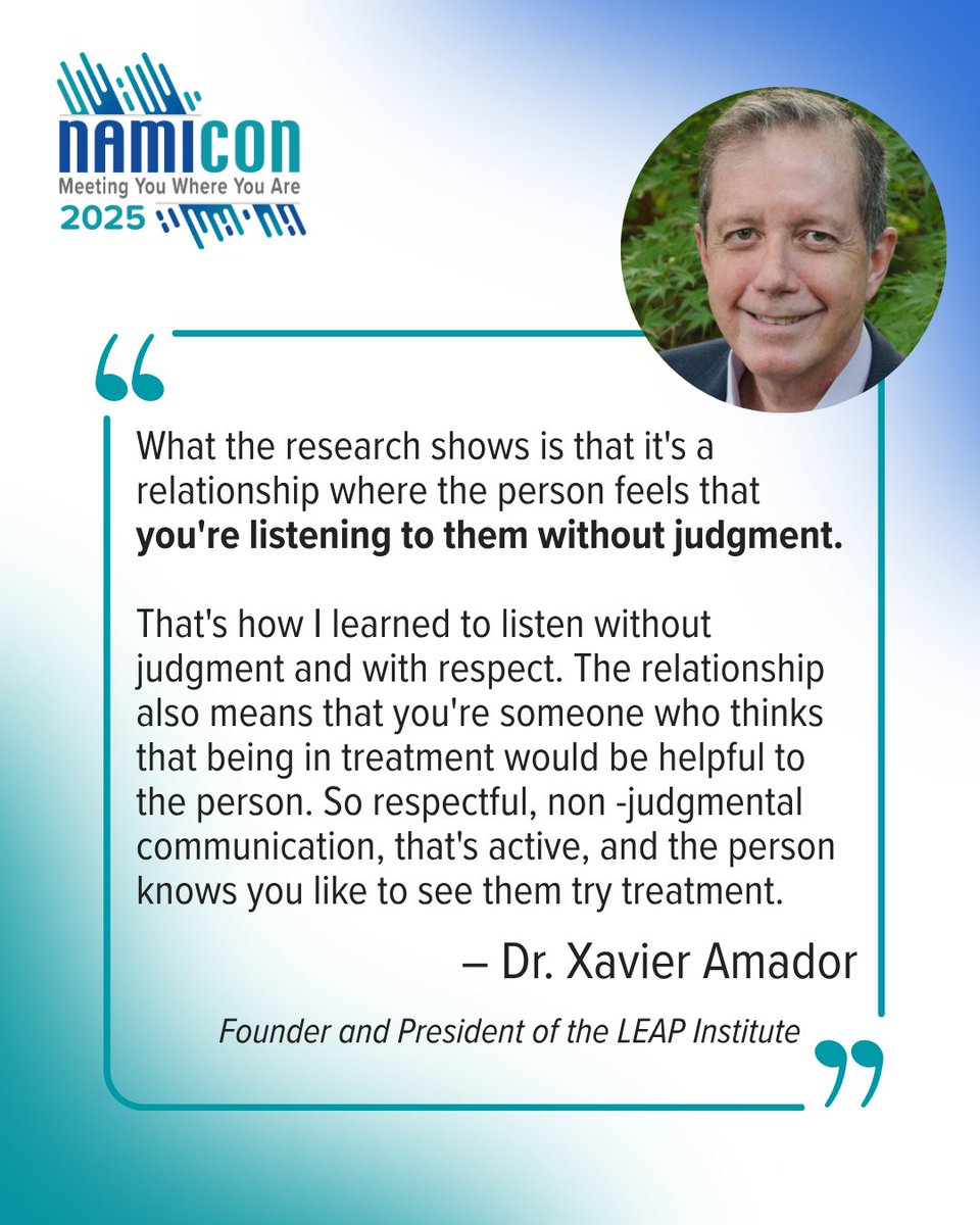 “I Am Not Sick, I Don’t Need Help” – A Roadmap for Connection

Dr. Xavier Amador, founder of the LEAP Institute, offered a transformational framework for helping loved ones who don’t believe they need help.

💡 The LEAP method—Listen, Empathize, Agree, Partner—was developed from