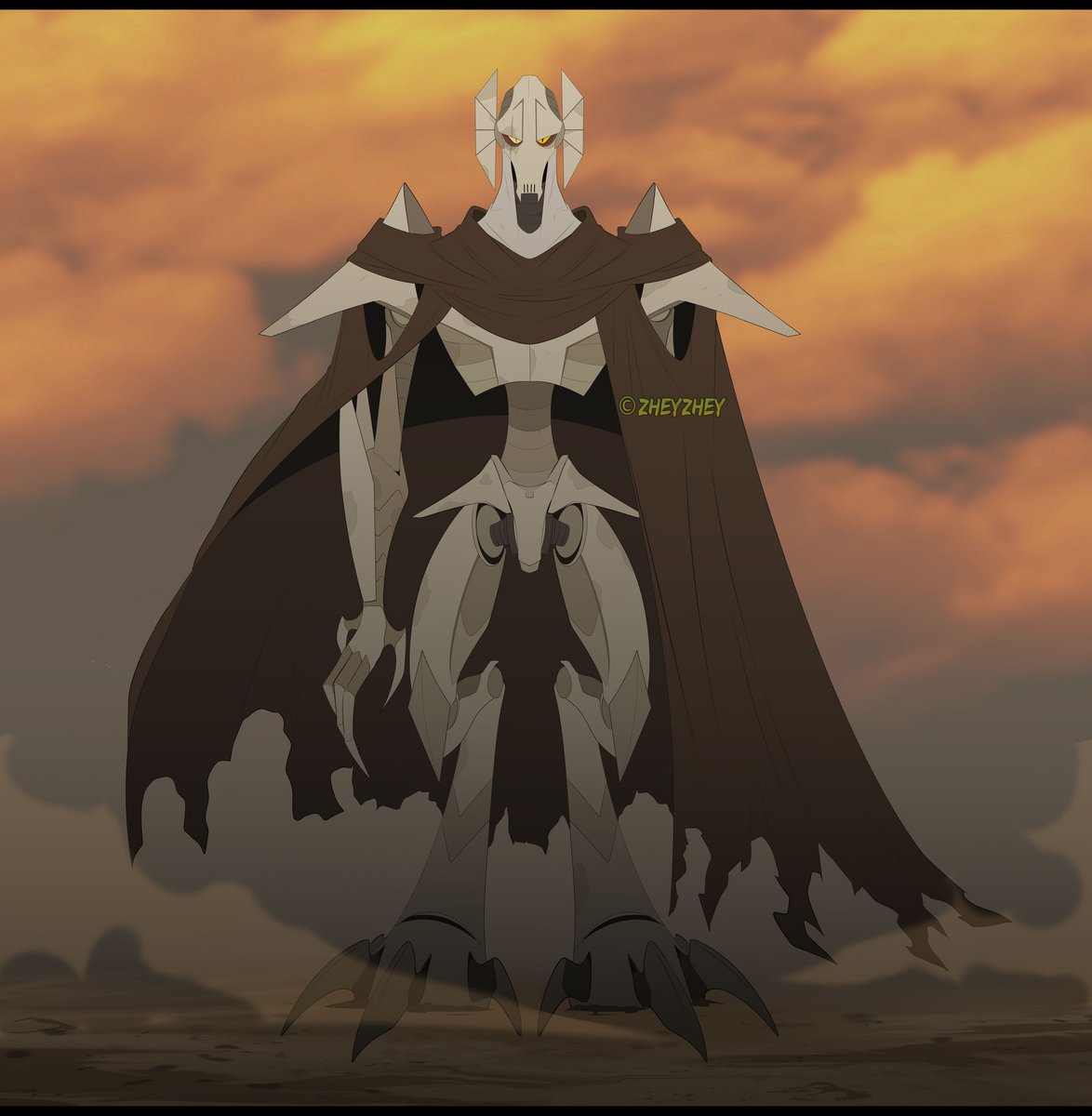 ZheyZheyArts's tweet image. Added background.

If general grievous survived order 66.