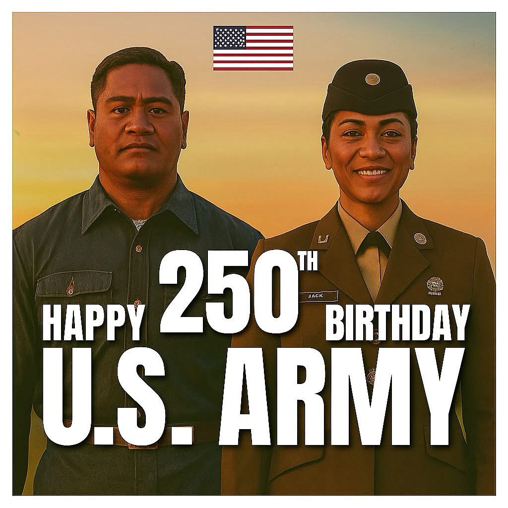 Celebrating 250 years of the U.S. Army 🇺🇸
“O le agaga tautua e le galo.” — The spirit of service is never forgotten.

Honoring Toa o Samoa past &amp; present.
#Army250 #ToaOSamoa #FaithFamilyFreedom