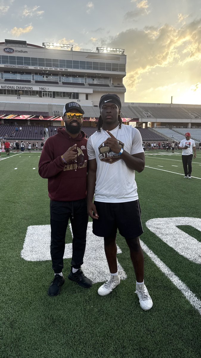 Brandan “BJ” Hood ✞ (@brandanhood4) on Twitter photo Balled Out Today <a href="/TXSTATEFOOTBALL/">Texas State Football</a> camp. Thank you <a href="/Coach_Stuck/">David Stuckman</a> for having me out today, can’t wait to be back in the fall. <a href="/ErwinDylan/">Coach Dylan Erwin</a> <a href="/CoachMikeOG/">Mike O’Guin</a> <a href="/JnewSports/">JnewSports</a> <a href="/_conleyisland/">Gareon Conley</a> <a href="/AKing_Evals/">Alex King</a> <a href="/Coach_AntWilson/">Antaeus Wilson</a> Balled Out Today <a href="/TXSTATEFOOTBALL/">Texas State Football</a> camp. Thank you <a href="/Coach_Stuck/">David Stuckman</a> for having me out today, can’t wait to be back in the fall. <a href="/ErwinDylan/">Coach Dylan Erwin</a> <a href="/CoachMikeOG/">Mike O’Guin</a> <a href="/JnewSports/">JnewSports</a> <a href="/_conleyisland/">Gareon Conley</a> <a href="/AKing_Evals/">Alex King</a> <a href="/Coach_AntWilson/">Antaeus Wilson</a>