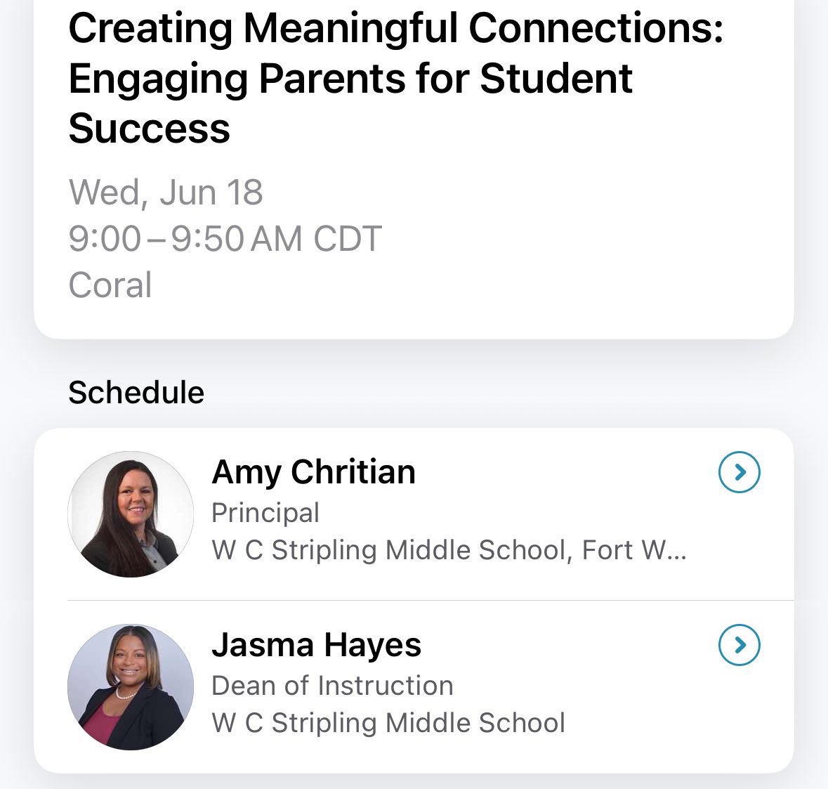 Jasma_Hayes's tweet image. Headed to #TASSP2025 in Dallas? Join me &amp;amp; Amy for our session: “Creating Meaningful Connections: Engaging Parents for Student Success.”

We’re excited to share, connect, &amp;amp; grow with fellow educators! 👩🏽‍🏫📚 #ParentEngagement #EdLeadership #StudentSuccess