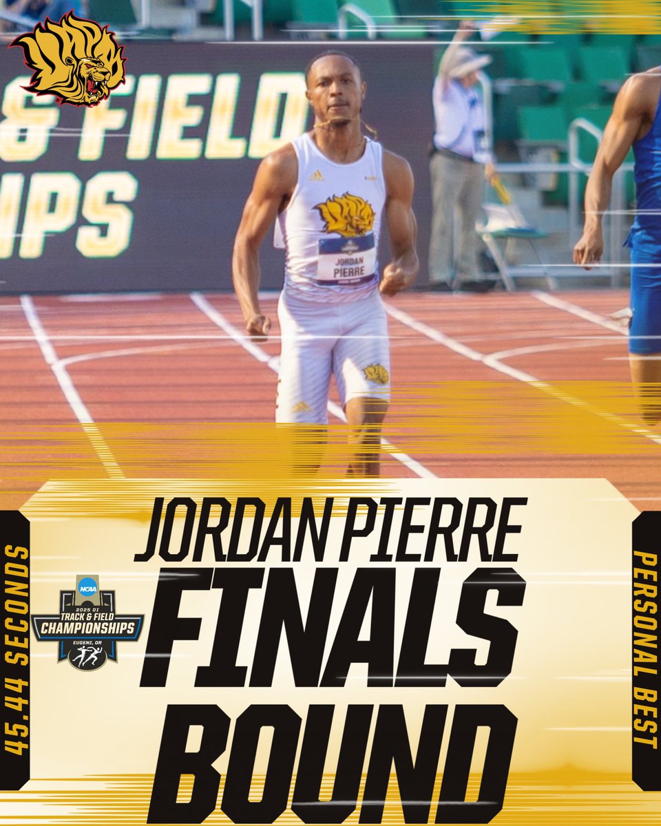ππ¨π₯πππ§ ππ’π¨π§π¬ πππ‘π₯πππ’ππ¬ (@uapblionsroar) on Twitter photo π₯ FINALS BOUND π₯
Jordan Pierre clocks a personal best 45.44 to punch his ticket to the NCAA Finals in the 400m!
Eugene, weβre not done yet π¦π¨π₯π₯
<a href="/UAPBLionsTFXC/">ππππ ππ
ππ</a> π₯ FINALS BOUND π₯
Jordan Pierre clocks a personal best 45.44 to punch his ticket to the NCAA Finals in the 400m!
Eugene, weβre not done yet π¦π¨π₯π₯
<a href="/UAPBLionsTFXC/">ππππ ππ
ππ</a>