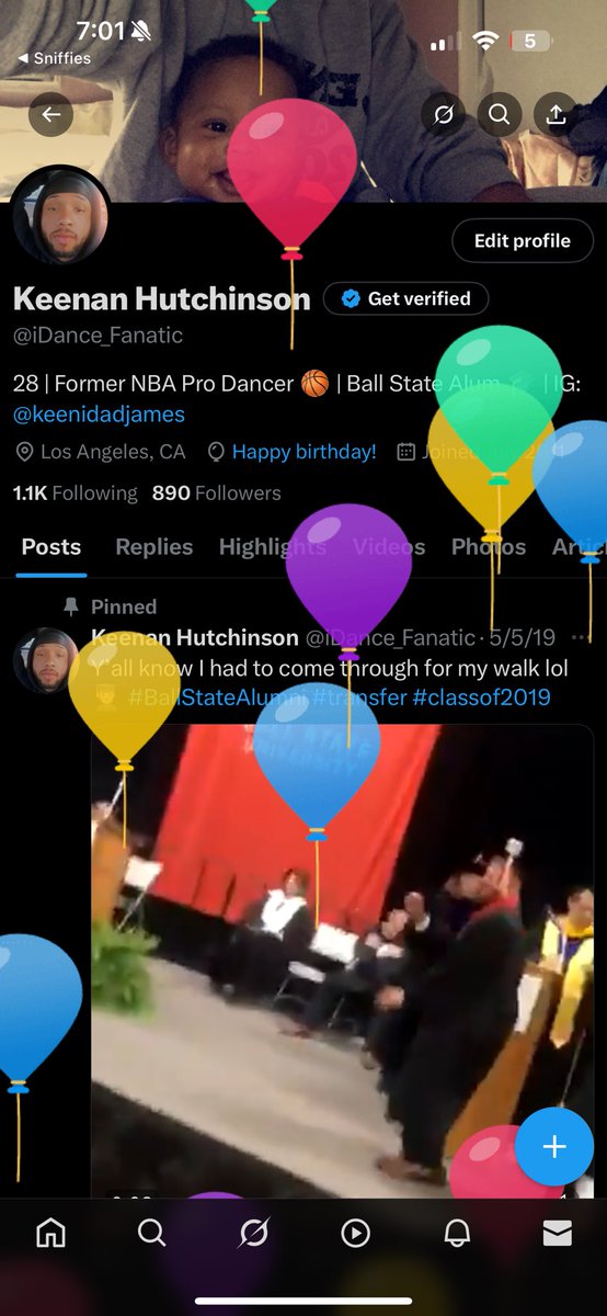 iDance_Fanatic's tweet photo. There’s balloons on my page 🥳🥳🥳 https://t.co/UIHbqJ38ut