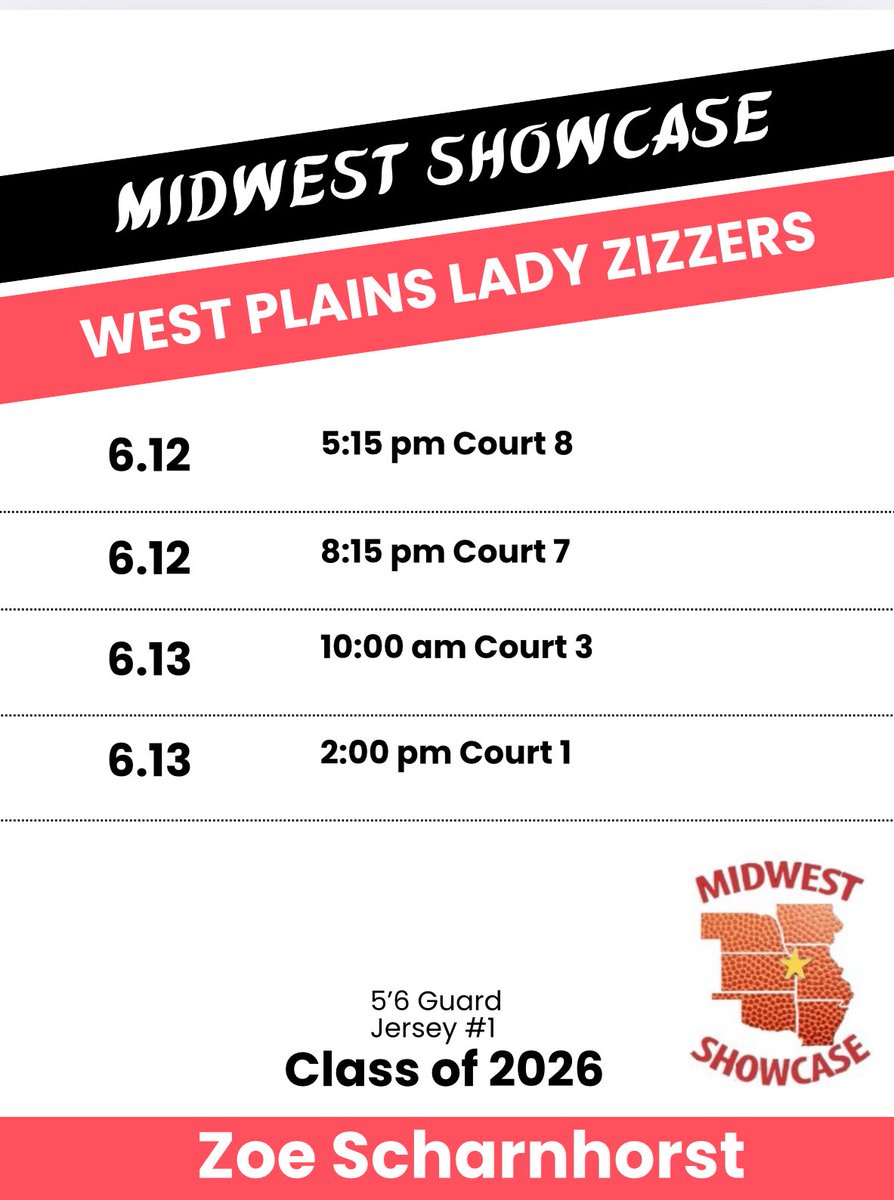 Missouri Select (@shotimesgfmo) on Twitter photo Zoe is at the Midwest scholastic event if you are free! Check out her and <a href="/ladyzizzerbball/">WP Lady Zizzer Bball</a> this week! <a href="/PGHMissouri/">Prep Girls Hoops Missouri</a> <a href="/PGHMissouri/">Prep Girls Hoops Missouri</a> <a href="/MW_Showcase/">Midwest Showcase</a> Zoe is at the Midwest scholastic event if you are free! Check out her and <a href="/ladyzizzerbball/">WP Lady Zizzer Bball</a> this week! <a href="/PGHMissouri/">Prep Girls Hoops Missouri</a> <a href="/PGHMissouri/">Prep Girls Hoops Missouri</a> <a href="/MW_Showcase/">Midwest Showcase</a>