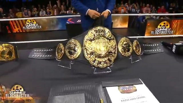 オカダカズチカとケニーオメガの王座統一に向けて新ベルトが登場