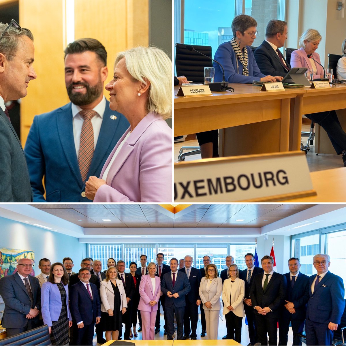 Deputy PM &amp; MFA <a href="/Xavier_Bettel/">Xavier Bettel</a> attending the EU Ambassador’s meeting hosted by <a href="/EUAmbCanada/">Geneviève Tuts</a> as #Luxembourg joins the other 26 EU Member States resident in #Ottawa 🇱🇺🇪🇺🇨🇦 discussing the #EuropeanUnion - #Canada relations and #Luxembourg’s bilateral relations 🇱🇺🇨🇦