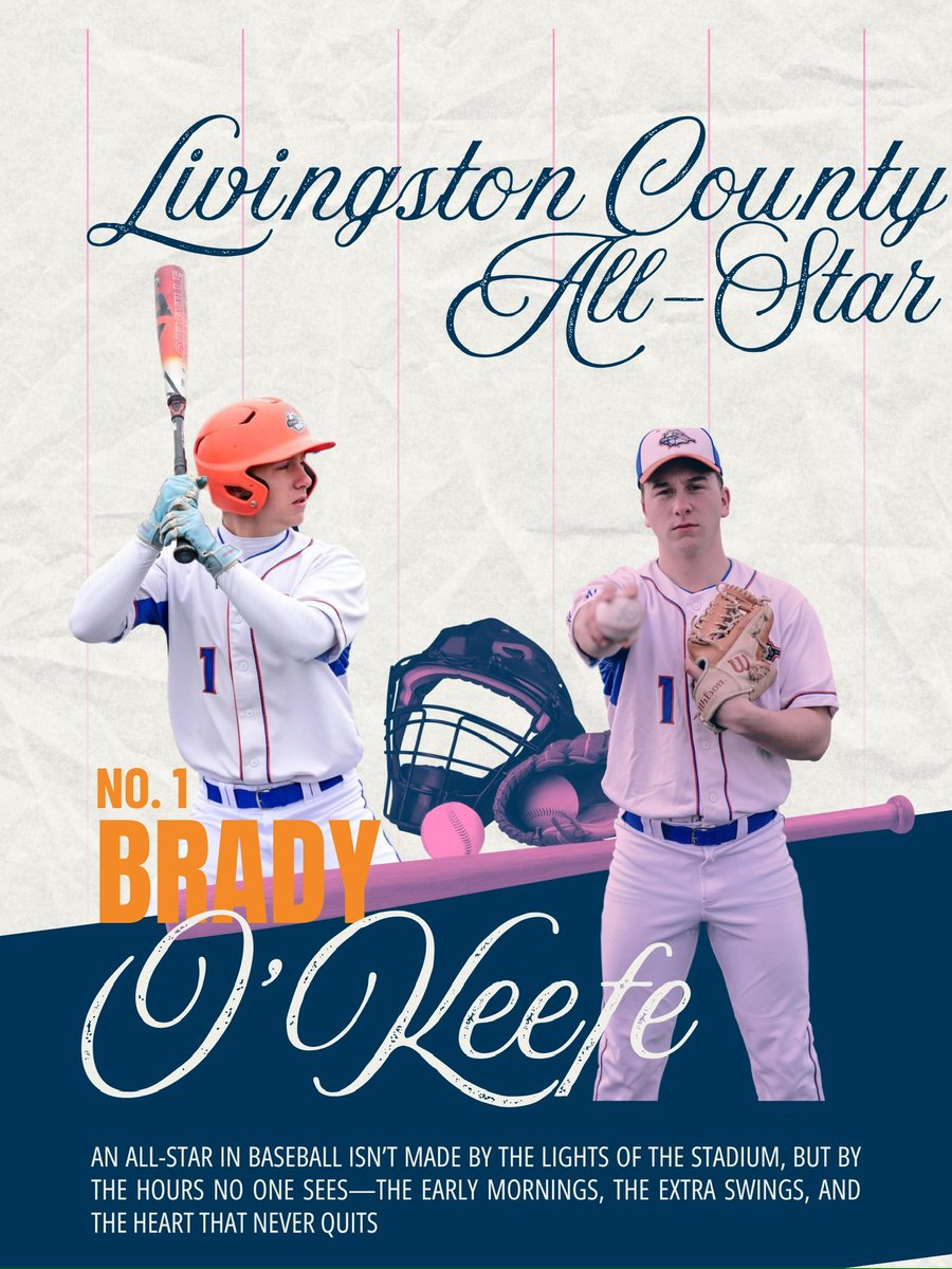 Congratulations to Brady O’Keefe for being named LCAA division I all-star. Way to go Brady. 💙🧡