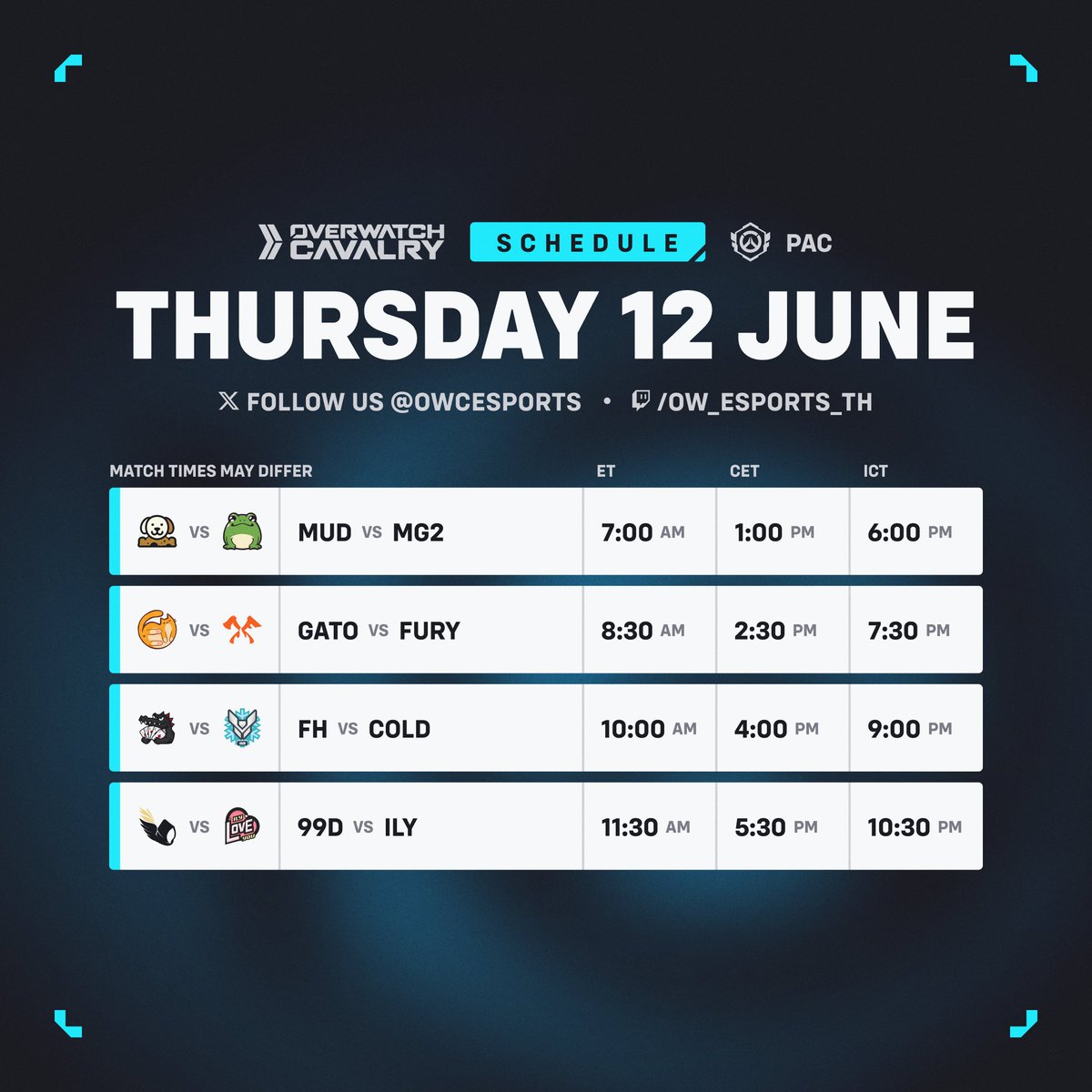 🌠 #OWCS PAC Stage 2 • Week 5

📺 Now live on Twitch and SOOP:
🟣🇹🇭 twitch.tv/ow_esports_th
🟢🇹🇭 sooplive.com/wdgglobal