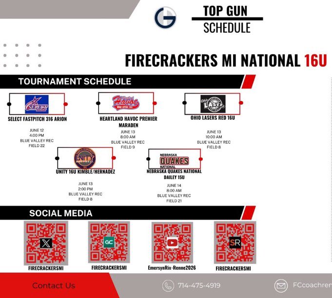 Olivia Forrest 2026 (@forrestolivia08) on Twitter photo Kicking off our first travel tournament this weekend! Excited to compete with such a strong group of girls. ❤️🤍 <a href="/FirecrackersMI/">FirecrackersNationalMi</a>
<a href="/HennesseySftbll/">Coach Hennessey</a>
<a href="/UNDsoftball/">North Dakota Softball</a>
<a href="/maddiepederson9/">Madison Pederson</a>
<a href="/BGSUSoftball/">BGSU Softball</a>
<a href="/Coach_MGardner/">Michelle Gardner</a> Kicking off our first travel tournament this weekend! Excited to compete with such a strong group of girls. ❤️🤍 <a href="/FirecrackersMI/">FirecrackersNationalMi</a>
<a href="/HennesseySftbll/">Coach Hennessey</a>
<a href="/UNDsoftball/">North Dakota Softball</a>
<a href="/maddiepederson9/">Madison Pederson</a>
<a href="/BGSUSoftball/">BGSU Softball</a>
<a href="/Coach_MGardner/">Michelle Gardner</a>