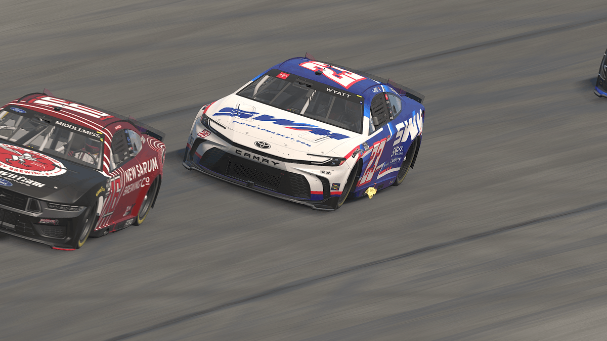 Shayne Wyatt (@shaynewyatt4) on Twitter photo P25. Shoutout to <a href="/SimWrapMarket/">SimWrapMarket.com</a> and <a href="/DIGeSports/">DIG eSports</a> for the continued support.
Onto the Daytona Road Course! P25. Shoutout to <a href="/SimWrapMarket/">SimWrapMarket.com</a> and <a href="/DIGeSports/">DIG eSports</a> for the continued support.
Onto the Daytona Road Course!