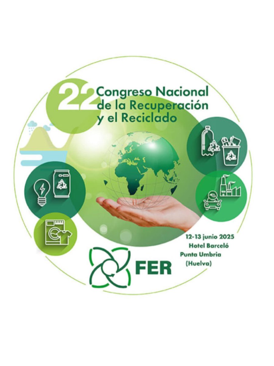 🟦🟨⬜️ ¡Está pasando!
Estamos en el 22 Congreso Nacional de la Recuperación y el Reciclaje, que se celebra desde hoy hasta el viernes en Huelva. 
Es tiempo de conocer, compartir y conectar…
¡Nos vemos en Huelva!

#congresofer2025

♻️♻️♻️
