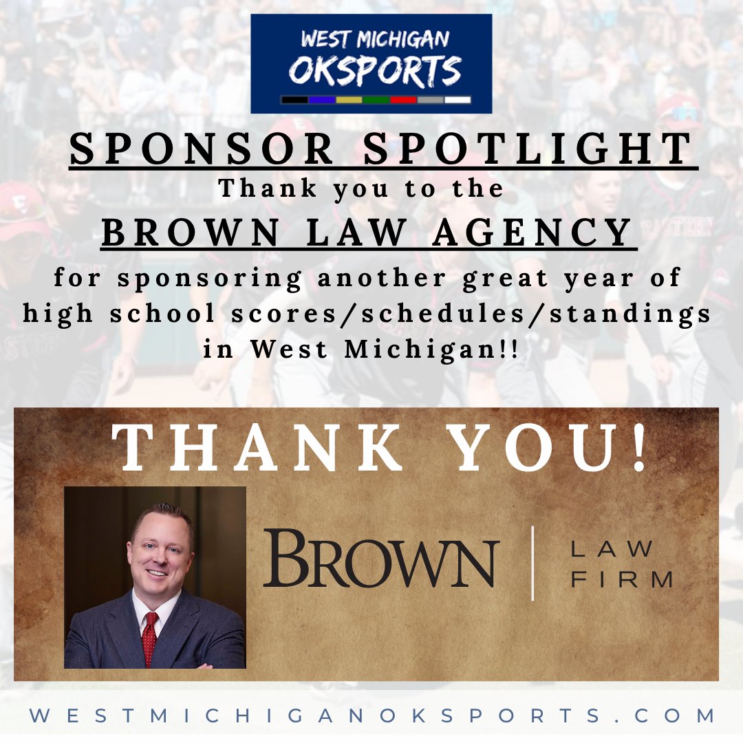 Don Patten (@westmichspartan) on Twitter photo We couldn't do this without our great sponsors!!
Thank you Chris Brown & the Brown Law Firm for their support of westmichiganoksports.com!!
<a href="/PowerStrengthTS/">PowerStrength Training Systems</a> <a href="/jhutt5/">Jason Hutton</a> <a href="/Hugeshow/">HUGE</a>
<a href="/MHSAA/">MHSAA</a> <a href="/BakitaWOODRadio/">Bret Bakita</a> <a href="/MLiveSports/">MLive Sports</a>
<a href="/jackdoles/">Jack Doles</a> <a href="/thesportsprojec/">Steven Project, MBA</a> <a href="/lenny_padilla/">Lenny Padilla</a>
<a href="/Patrick_Nothaft/">Patrick Nothaft</a> We couldn't do this without our great sponsors!!
Thank you Chris Brown & the Brown Law Firm for their support of westmichiganoksports.com!!
<a href="/PowerStrengthTS/">PowerStrength Training Systems</a> <a href="/jhutt5/">Jason Hutton</a> <a href="/Hugeshow/">HUGE</a>
<a href="/MHSAA/">MHSAA</a> <a href="/BakitaWOODRadio/">Bret Bakita</a> <a href="/MLiveSports/">MLive Sports</a>
<a href="/jackdoles/">Jack Doles</a> <a href="/thesportsprojec/">Steven Project, MBA</a> <a href="/lenny_padilla/">Lenny Padilla</a>
<a href="/Patrick_Nothaft/">Patrick Nothaft</a>