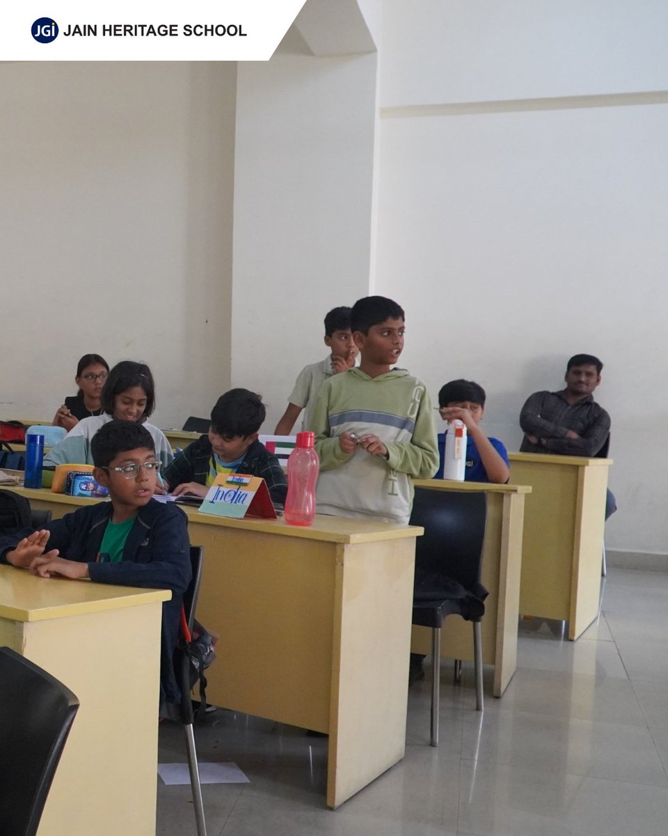 Grade 7 students of JAIN Heritage School actively participated in the Vakya Saptahah MUN Workshop on 5th June 2025.
An enriching day of discussions, diplomacy, and skill-building in collaboration with We Learn India.

#JAINHeritageSchool #MUNWorkshop #VakyaSaptahah #JHS