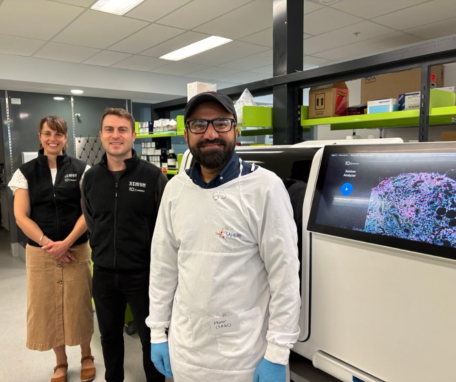 SA_genomics's tweet image. Big science, big smiles, big tech! EOFY Promo🎯 - We’re proud to be an official Xenium 10X Genomics Service Provider. If spatial biology 🧬 is on your EOFY shopping list, now is the time to contact us. 🔗 Enquire today: rb.gy/zu3hzl
#Xenium #10XGenomics #SpatialBiology