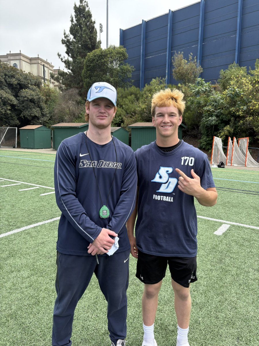 Ace Selchow (@ace_selchow) on Twitter photo Thank you <a href="/USDFootball/">San Diego Football</a> for a great camp, can’t wait to be back for 7v7 on June 21st.
<a href="/CoachRocket73/">Noah Reilly</a> <a href="/arozmus3/">Alec Rozmus</a> Thank you <a href="/USDFootball/">San Diego Football</a> for a great camp, can’t wait to be back for 7v7 on June 21st.
<a href="/CoachRocket73/">Noah Reilly</a> <a href="/arozmus3/">Alec Rozmus</a>