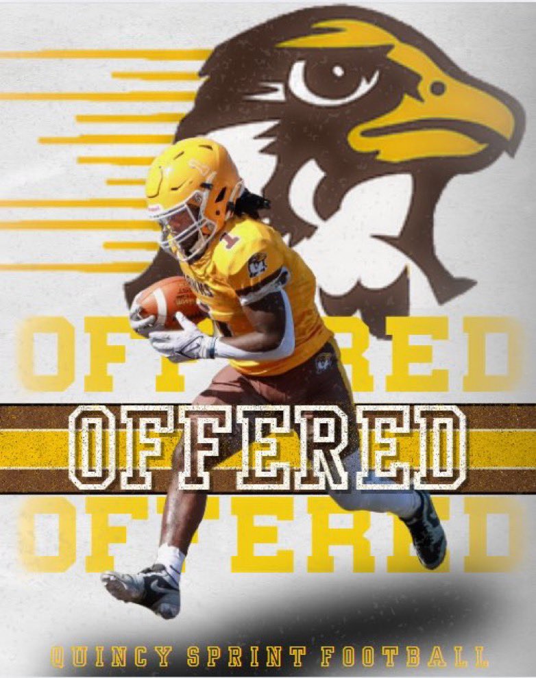Beyond blessed to receive my first offer from Quincy sprint football!!!💛🤎<a href="/CoachKirk_/">Kirkland Burton</a> <a href="/GSV_STL/">Gateway Sports Venue</a> <a href="/RSHS_Football/">Summit Football</a> <a href="/JPRockMO/">JP Rock</a>