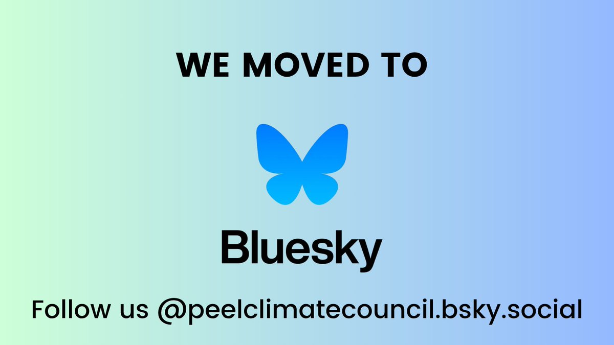 We're taking flight. We've moved to Bluesky. ✈️💨🌎 Find us on there as peelclimatecouncil.