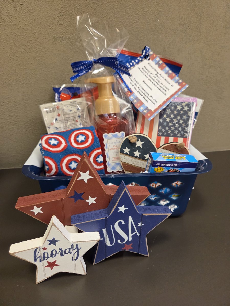 Thank you , Dr. Todd Jorgenson <a href="/tjdmd1/">tjdmd</a> for the #fourthofjuly basket. Love every bit of it. Going to wear those socks tomorrow! 😁👍🏽🇺🇸

#ilovedoc #reyesdental #4thofjuly🇺🇸 #giftbaskets #gift basket #dentallife #dentist #dentists #dental #dentistry