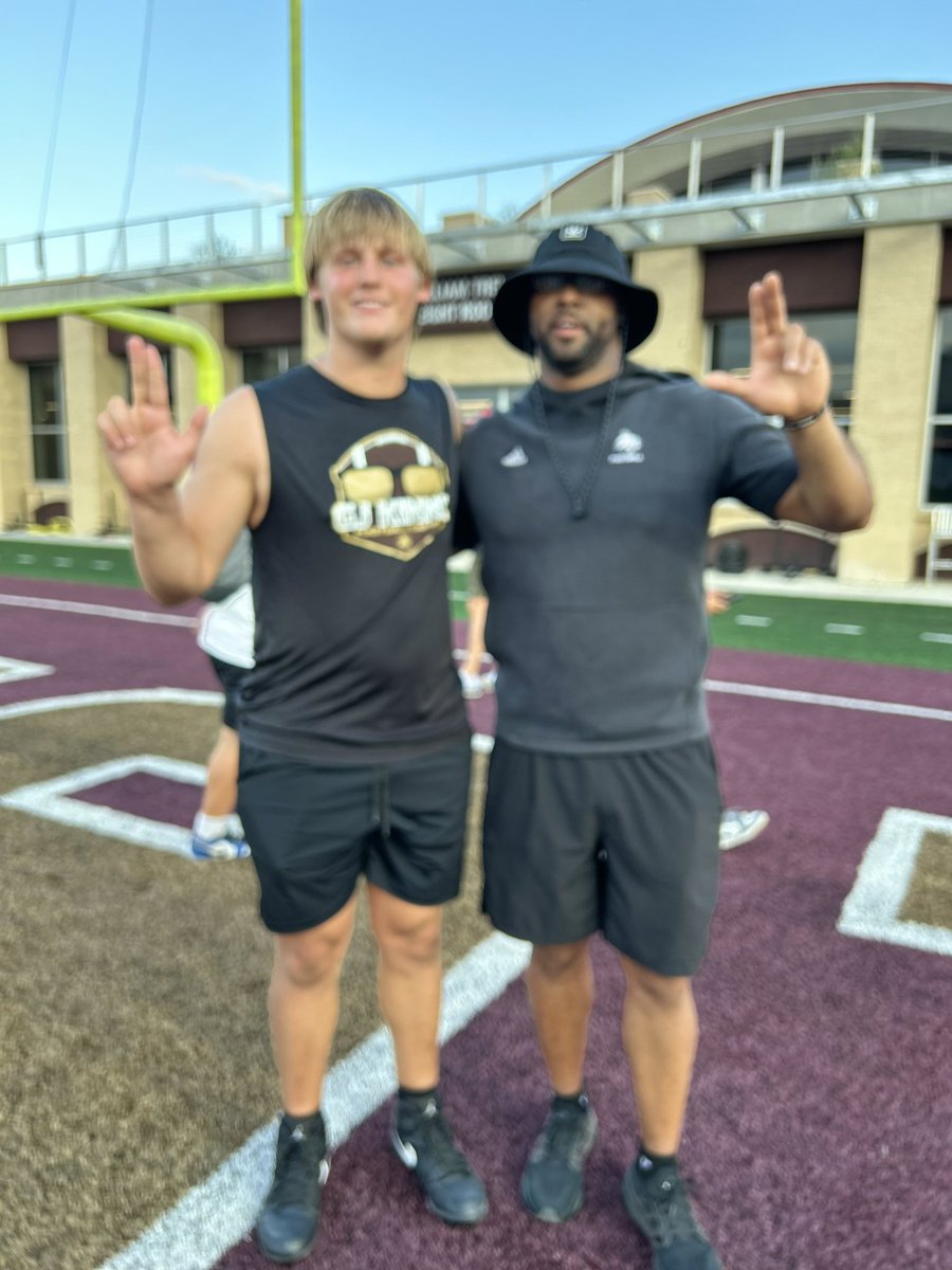 Rhettpangburn's tweet image. Had a great time competing @TxStateBobcats football camp thank you @Marshall_Reggie for the invite and great coaching